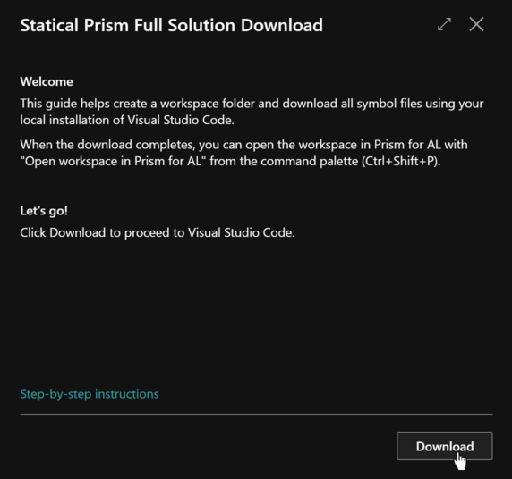 Prism for AL Open Full Solution Download page