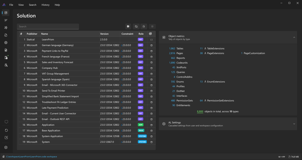 Prism for AL: solution overview