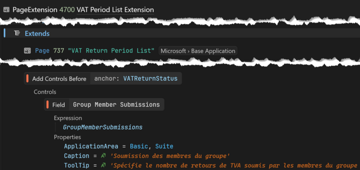 Prism for AL: Page extension adds a field to the base page with addbefore