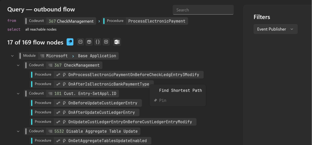 Prism for AL: Reachable event publishers