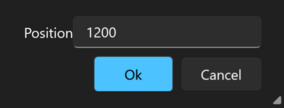 Prism for C/AL Go to position window with a position typed